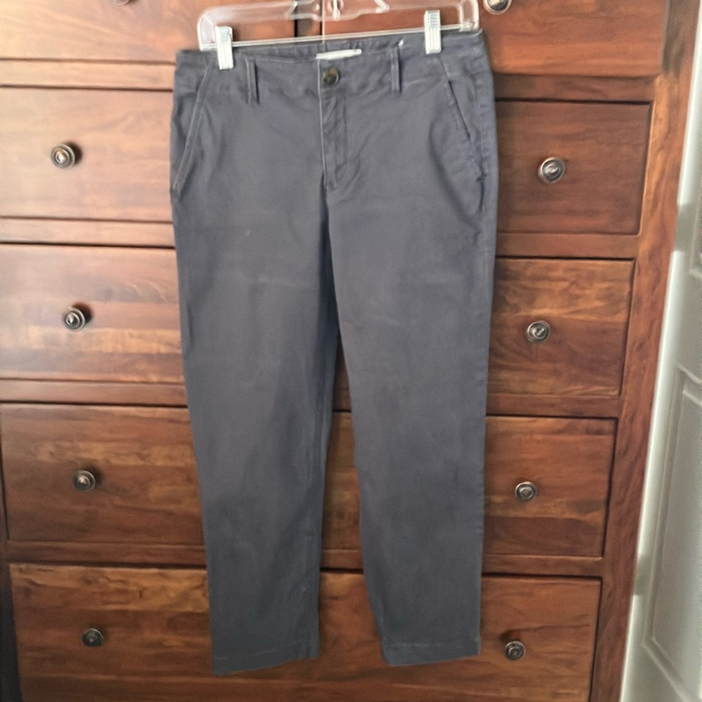 Loft The Slim Crop Pants Blue/GraySize 4